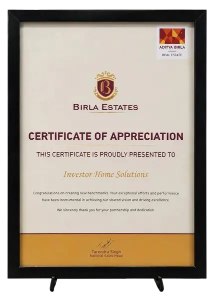 CERTIFICATE OF APPRECIATION